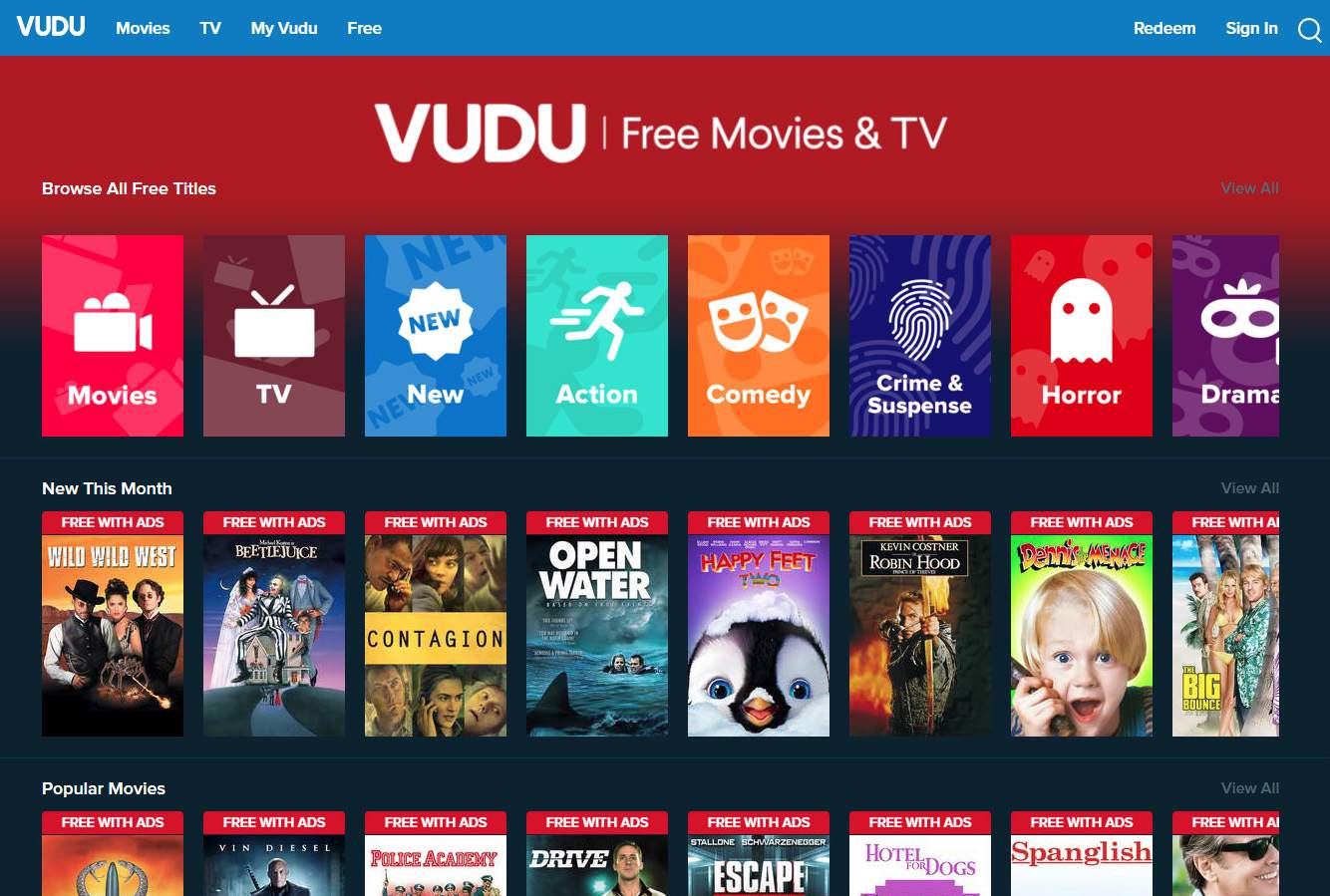 VUDU Watch TV & Movies for Free