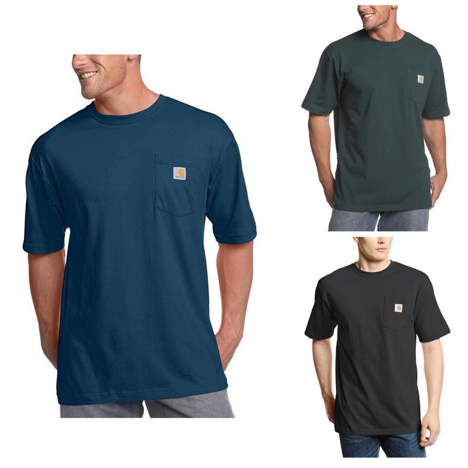 Carhartt Men’s K87 Workwear Pocket T-shirts ONLY $12.74