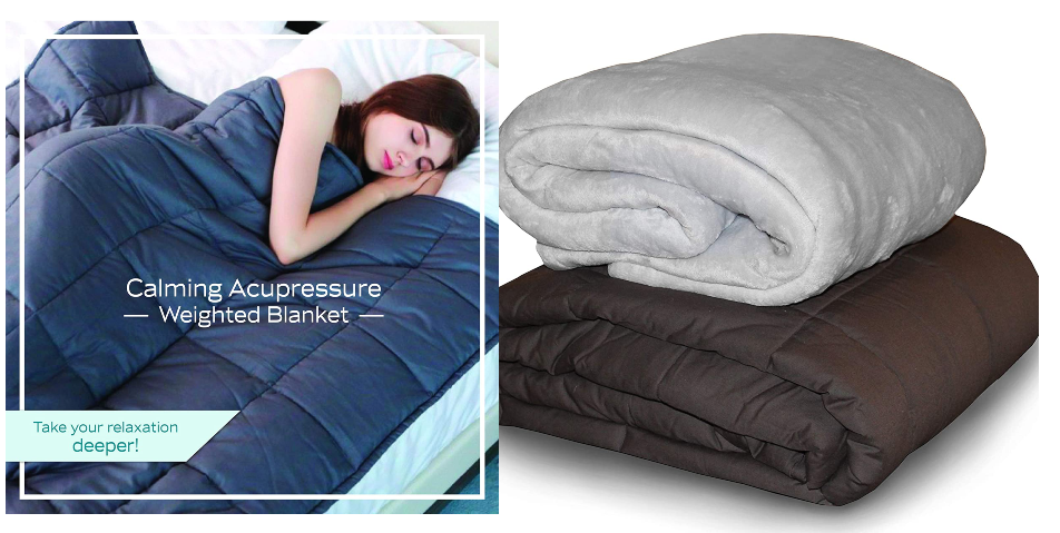70% OFF Weighted Blanket with Removable Cover, 15lb !! PRICE $44.99