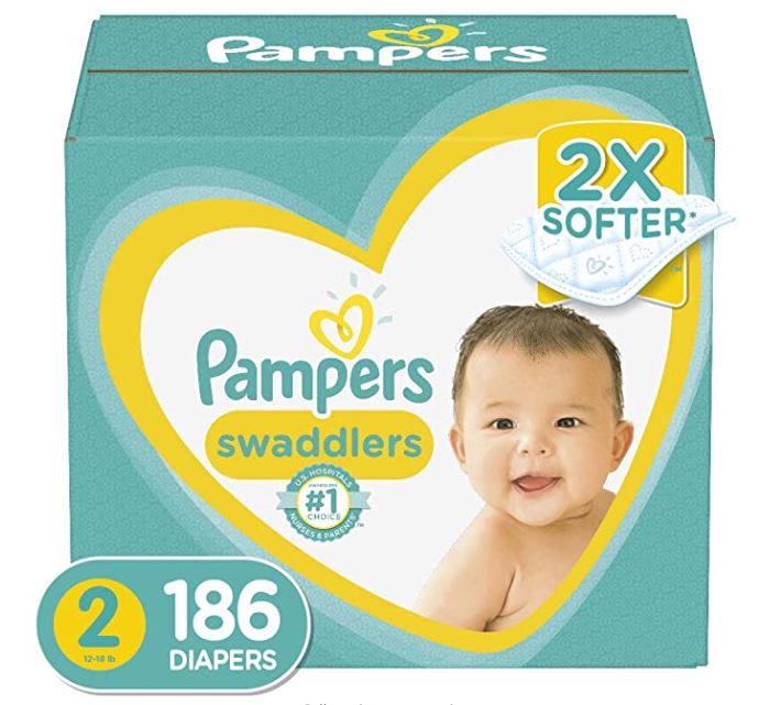 186Ct Pampers Swaddlers Disposable Baby Diapers Size 2 for $31.28